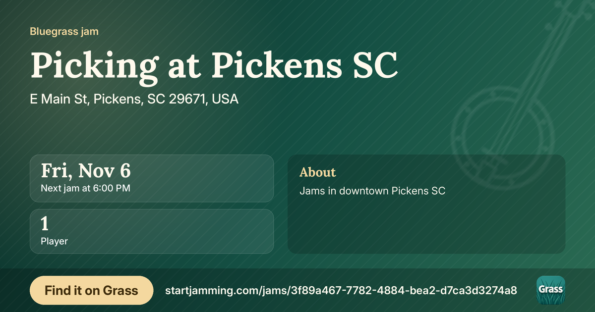 Picking at Pickens SC’s card