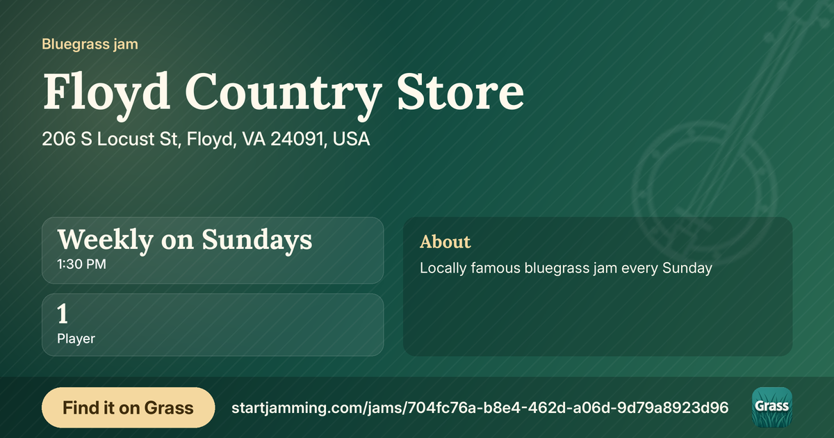 Floyd Country Store’s card